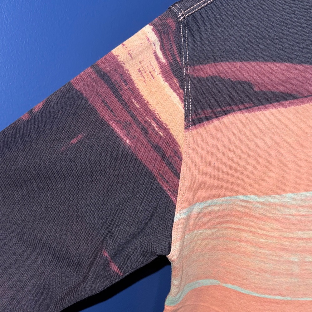 Grey State- Purple & Pink Abstract Landscape Long Sleeve Top - Picture 7 of 15